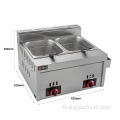 Luxe à double cylindre fryer à gaz commercial 6L